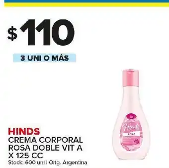 Carrefour Maxi Crema corporal hinds 125 cc oferta