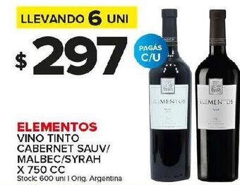 Carrefour Maxi Vino tinto elementos oferta