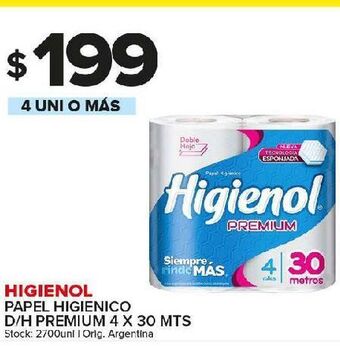 Carrefour Maxi Papel higiénico higienol 4 x 30 mts oferta