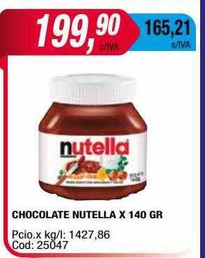 Maxiconsumo Chocolate Nutella oferta