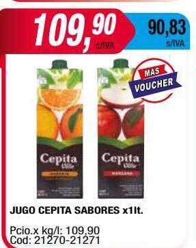 Maxiconsumo Jugo Cepita Sabores oferta