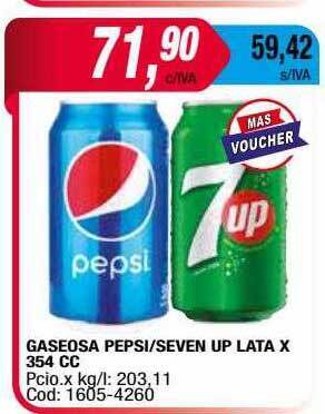 Maxiconsumo Gaseosa Pepsi Seven Up oferta