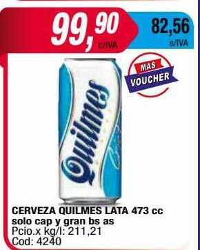 Maxiconsumo Cerveza Quilmes oferta
