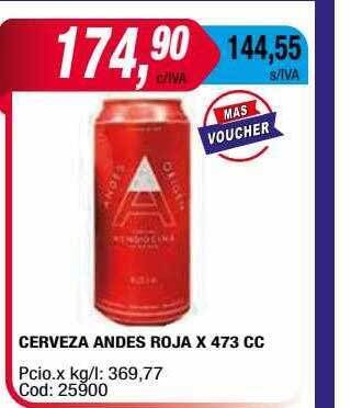 Maxiconsumo Cerveza Andes Roja oferta