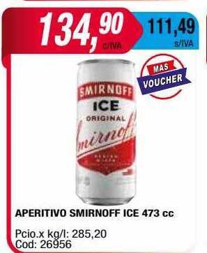 Maxiconsumo Aperitivo Smirnoff Ice oferta