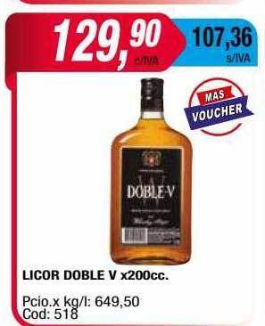 Maxiconsumo Licor Doble V oferta