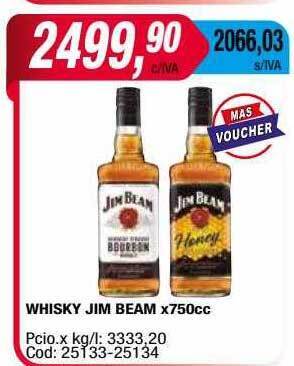 Maxiconsumo Whisky Jim Beam oferta