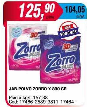 Maxiconsumo Jab Polvo Zorro oferta