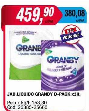 Maxiconsumo Jab Liquido Granby D-pack oferta