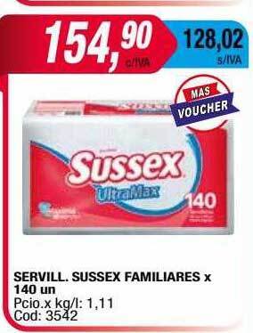 Maxiconsumo Servill Sussex Familiares oferta