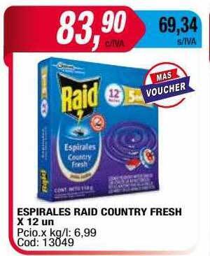 Maxiconsumo Espirales Raid Country Fresh oferta