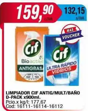 Maxiconsumo Limpiador Cif Antig Mult Baño D-pack oferta