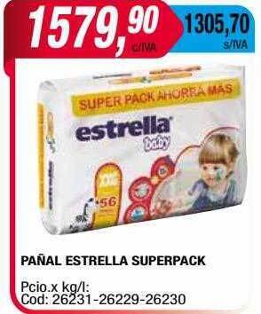Maxiconsumo Pañal Estrella Superpack oferta