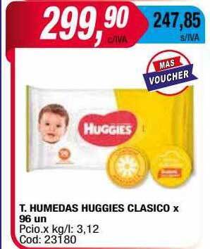 Maxiconsumo T Humedas Huggies Clasico oferta