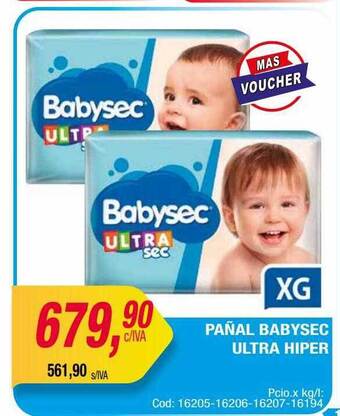 Maxiconsumo Pañal Babysec Ultra Hiper oferta