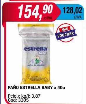 Maxiconsumo Paño Estrella Baby oferta