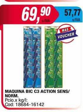 Maxiconsumo Maquina Bic C3 Action Sens Norm oferta