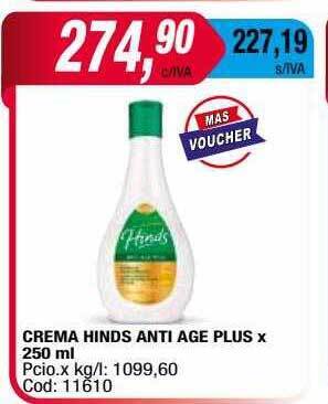 Maxiconsumo Crema Hinds Anti Age Plus oferta
