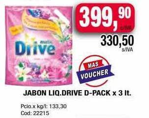 Maxiconsumo Jabon Liq Drive D-pack oferta