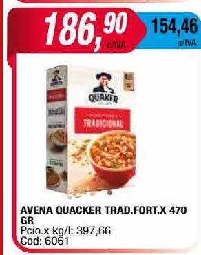 Maxiconsumo Avena Quacker Trad Fort oferta