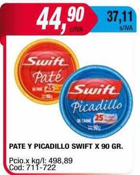 Maxiconsumo Pate Y Picadillo Swift oferta