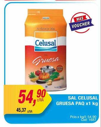 Maxiconsumo Sal Celusal Gruesa Paq oferta