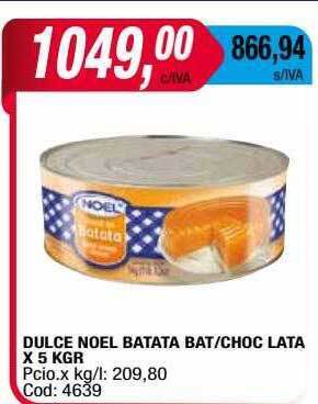 Maxiconsumo Dulce Noel Batata Bat Choc oferta