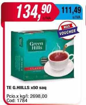 Maxiconsumo Te G Hills oferta