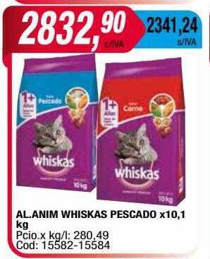 Maxiconsumo Al Anim Whiskas Pescado oferta