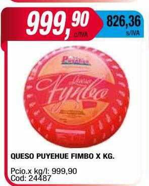 Maxiconsumo Queso Puyehue Fimbo oferta