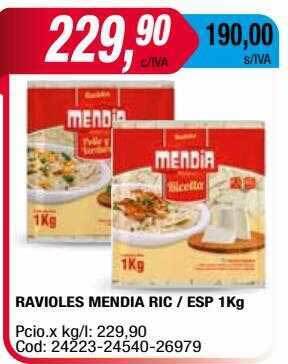 Maxiconsumo Ravioles Mendia Ric Esp oferta