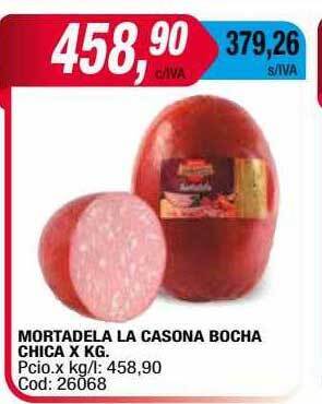 Maxiconsumo Mortadela La Casona Bocha Chica oferta