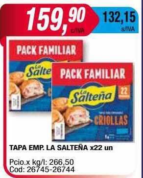 Maxiconsumo Tapa Emp La Salteña oferta
