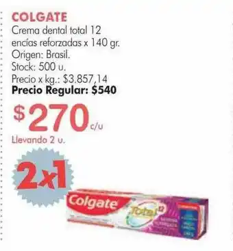 Simplicity Colgate Crema Dental Total 12 Encías Reforzadas oferta