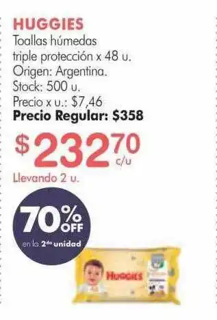 Simplicity Huggies Toallas Húmedas Triple Protección 70% Off En La 2da Unidad oferta