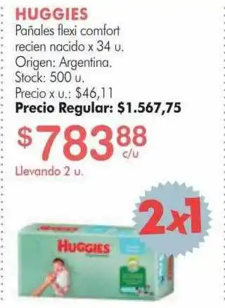 Simplicity Huggies Pañales Flexi Comfort Recien Nacido oferta