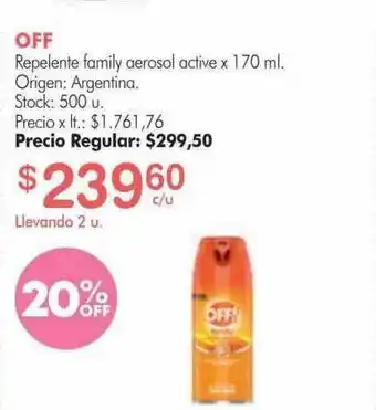 Simplicity Off Repelente Family Aerosol Active oferta