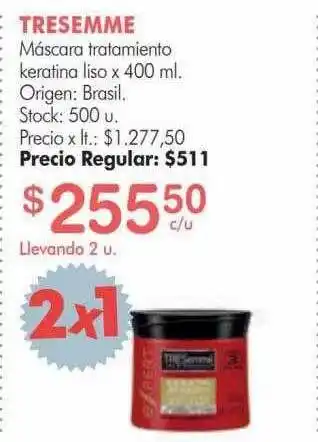 Tresemme Máscara Tratamiento Keratina Liso