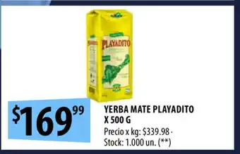 Punto Mayorista Playadito Yerba Mate x 500g oferta