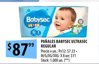 Punto Mayorista Babysec Ultrasec Regular Pañales oferta