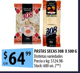 Punto Mayorista 308 Pastas Secas x 500g oferta