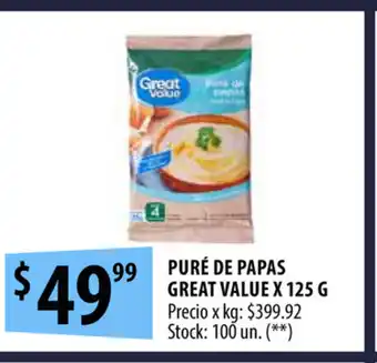 Punto Mayorista Great Value Puré de Papas x 125g oferta