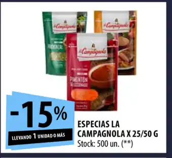 Punto Mayorista La Campagnola Especias x 25/50g oferta