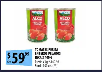 Punto Mayorista Inca Tomates Perita Enteros Pelados x 400g oferta