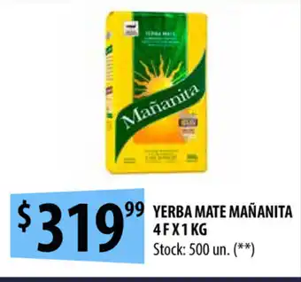 Punto Mayorista Mañanita Yerba Mate 4F x 1kg oferta
