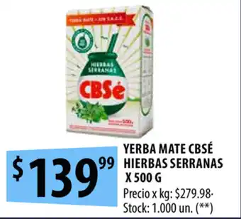 Punto Mayorista CBSé Hierbas Serranas Yerba Mate x 500g oferta