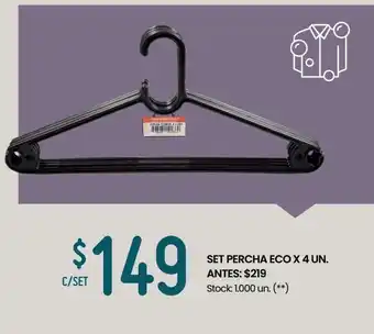 Changomas Set percha eco x 4 un. oferta