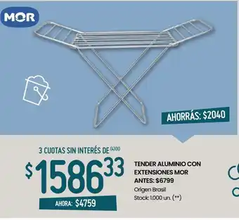 Changomas Tender aluminio con extensiones mor oferta