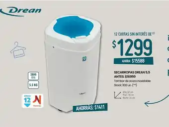 Walmart Secarropas drean 5.5 oferta