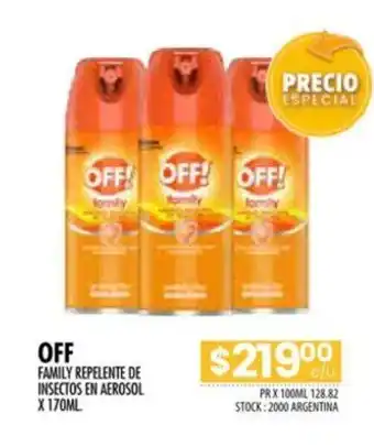 Pigmento OFF Family Repelente de insectos en aerosol x 170ml oferta